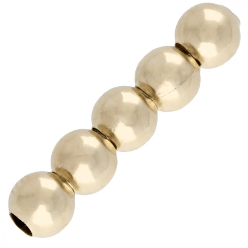 3 mm round beads with large holes - Gold filled light x10