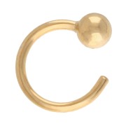 Gold filled (laminated gold) 8 mm ball hoop earrings x1