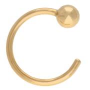 Gold filled (laminated gold) 10 mm ball hoop earrings x1