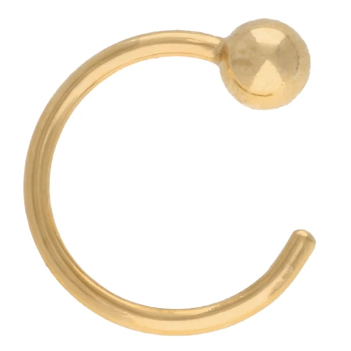 Gold filled (laminated gold) 10 mm ball hoop earrings x1