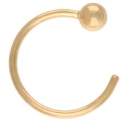 Gold filled (laminated gold) 12 mm ball hoop earrings x1