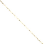 2.5 mm Fantasy striated rectangle chain - Fine gold plated x50 cm|raw }}