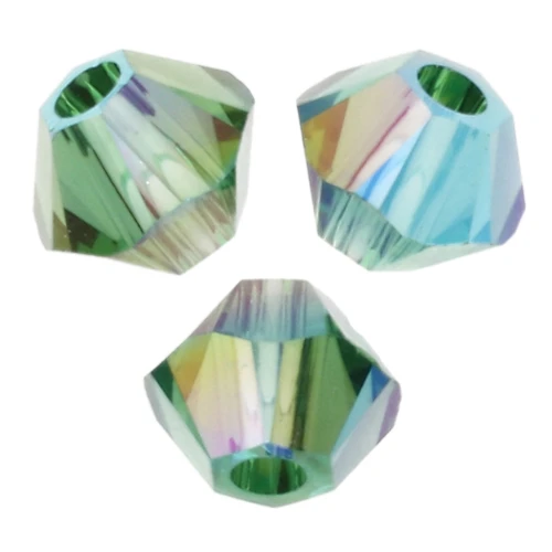 PureCrystal 5328 3 mm crystal spinning tops - Dark Moss Green Shimmer 2X x50