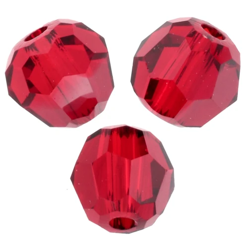 Round beads PureCrystal 5000 4 mm - Light Siam Satin x20