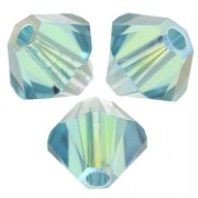 Swarovski Crystal Bicones 5328 4 mm - Light Turquoise Shimmer 2X x1440