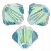 Swarovski Crystal Bicones 5328 4 mm - Light Turquoise Shimmer 2X x1440