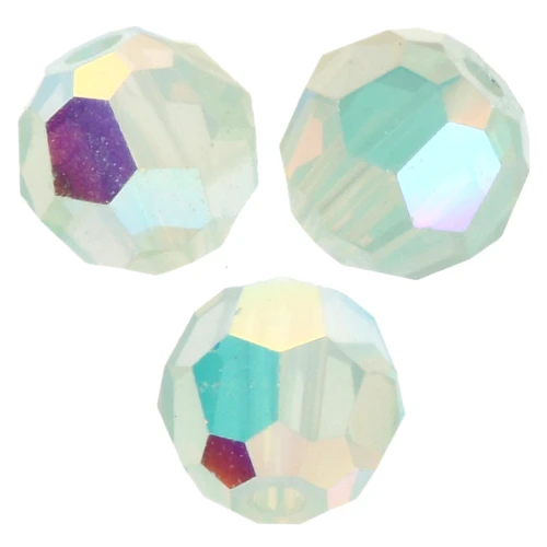 Round beads PureCrystal 5000 4 mm - Chrysolite Opal AB 2X x20