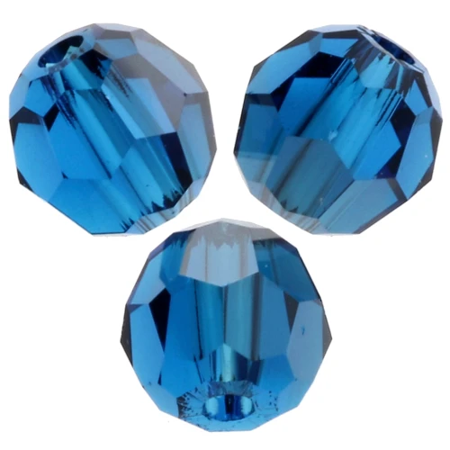 Round beads PureCrystal 5000 4 mm - Capri Blue Satin x20