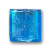 Silver foil squares 20mm Dark Aquamarine x4