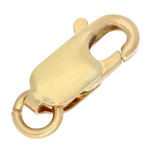 Elongated Lobster Clasp 11.7 mm - 925 Sterling Silver Gilt x1