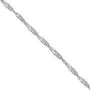 Singapore 2 mm mesh chain - 316L stainless steel x50 cm
