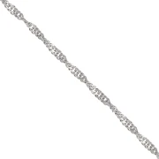 Singapore 2 mm mesh chain - 316L stainless steel x50 cm