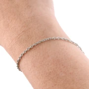 Singapore 2 mm mesh chain - 316L stainless steel x50 cm