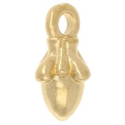 Mini acorn charm 10x6 mm - Fine gold plated x1|raw }}