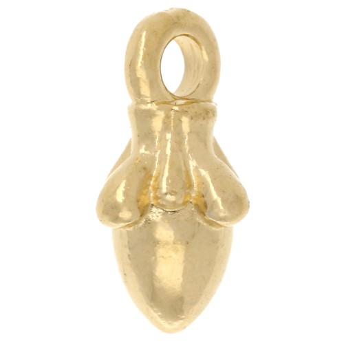 Mini acorn charm 10x6 mm - Fine gold plated x1