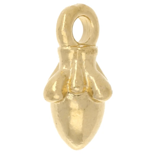 Mini acorn charm 10x6 mm - Fine gold plated x1