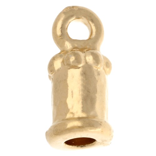 Worked cord end 2 mm - Fine gold plated x1