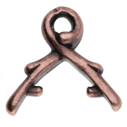 Pendant clip 10 mm - Aged copper x1