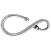 Hook clasp 32x16 mm - Antique fine silver plated x1