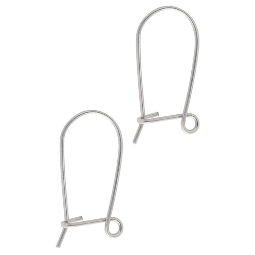 Hook earrings 17 mm - Silver x2