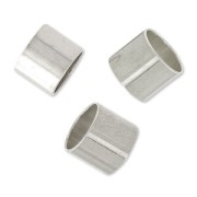 Slip bead for 4 mm cord rhodium x8