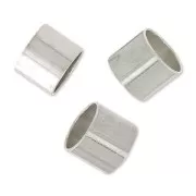 Slip bead for 4 mm cord rhodium x8