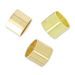 Slip bead for 4mm cord light gold HQ x8