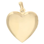 Heart photo holder pendant 26x23 mm - Hearts motif - Gilded with fine gold x1