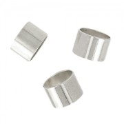 Slip beads for 3mm cord 3 mm rhodium x10|raw }}