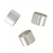 Slip beads for 3mm cord 3 mm rhodium x10