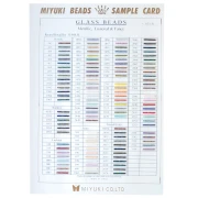 Miyuki 11/0 Seed Bead Color Chart - Sample Card (No. 853/R) Metallic, Lustered & Fancy