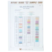Miyuki Seed Beads Color Chart 6/0, 8/0, 11/0, and 15/0 Sample Card (No. 867/R) Colord Lined