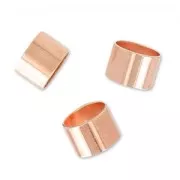 Slip bead for 3mm cord pink gold HQ x10