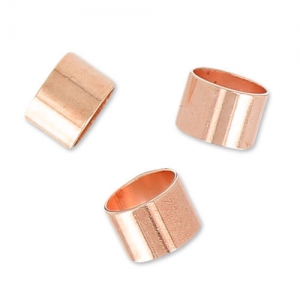 Slip bead for 3mm cord pink gold HQ x10