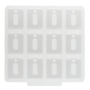 Géa Creations silicone mould for rectangular pendants 20x15 mm