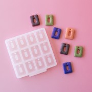 Géa Creations silicone mould for rectangular pendants 20x15 mm