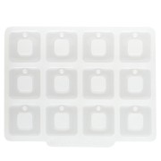 Géa Creations silicone mould for hollow square pendants 20 mm