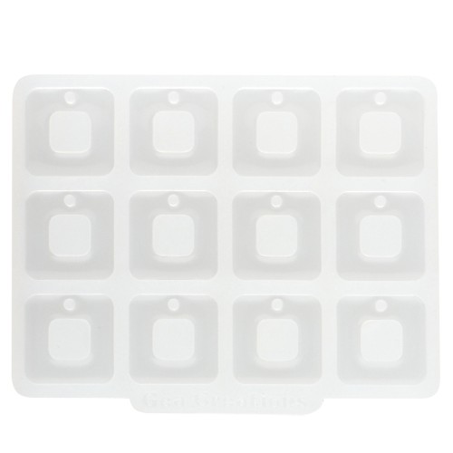 Géa Creations silicone mould for hollow square pendants 20 mm