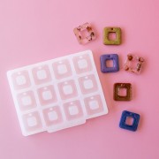 Géa Creations silicone mould for hollow square pendants 20 mm