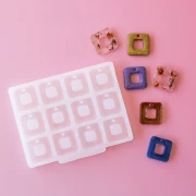 Géa Creations silicone mould for hollow square pendants 20 mm