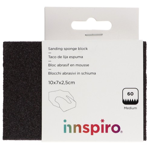 Foam sanding block, medium grain P60 10x7 cm x1