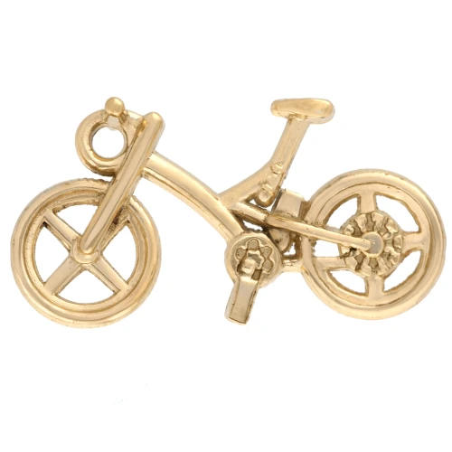 Bike pendant 23x14 mm - 304 Gold stainless steel x1