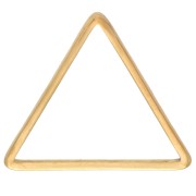 Mounting and weaving triangle ring 13x15 mm - 304L gold-plated stainless steel x1|raw }}