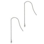 29 mm straight ear hooks - 316L stainless steel x2