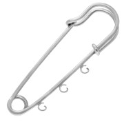 49 mm safety pin - 3 rings - 304 stainless steel x1|raw }}