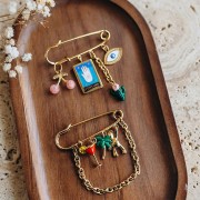 49 mm safety pin - 3 rings - 304 stainless steel x1