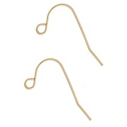 13.5 mm Ear Hooks - Gold-Plated 316L Stainless Steel (2-Pack)