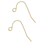 13.5 mm Ear Hooks - Gold-Plated 316L Stainless Steel (2-Pack)