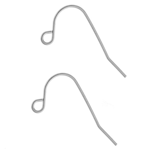 13.5 mm Ear Hooks - 316L Stainless Steel (2-pack)