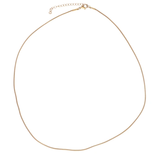 Necklace 1.3 mm serpentine mesh - Stainless steel 304L Gold x43cm